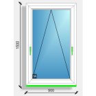 90x150 bukó ablak Rehau Eurodesign 70