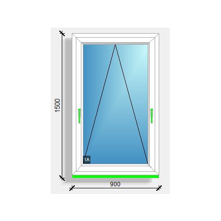 90x150 bukó ablak Rehau Eurodesign 70