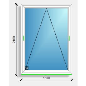 150x210 bukó ablak Rehau Eurodesign 70