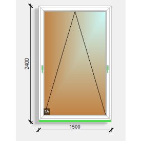 150x240 bukó ablak Rehau Eurodesign 70