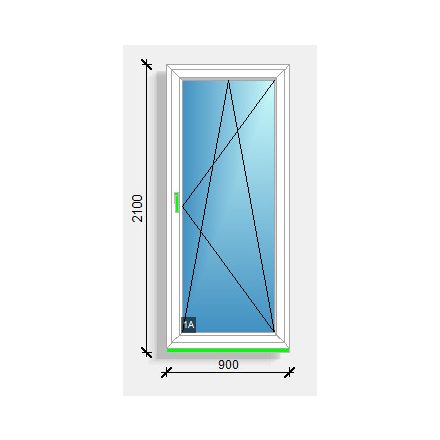 90x210 BUKÓNYÍLÓ ERKÉLYAJTÓ EURODESIGN 70