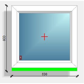 60x60  fix ablak Rehau Eurodesign 70