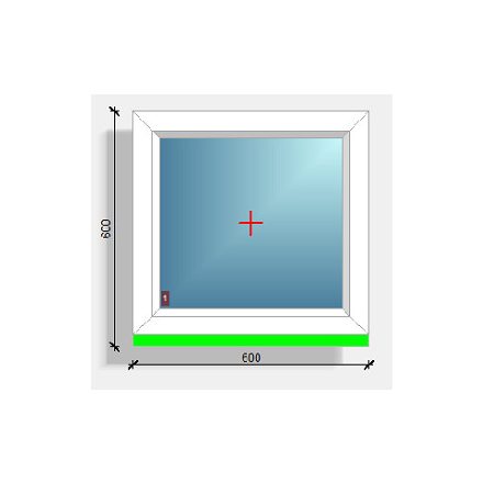 60x60  fix ablak Rehau Eurodesign 70