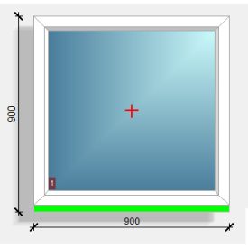 90x90  fix ablak Rehau Eurodesign 70