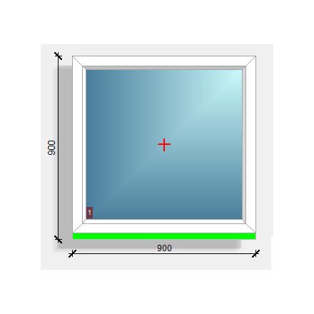 90x90  fix ablak Rehau Eurodesign 70