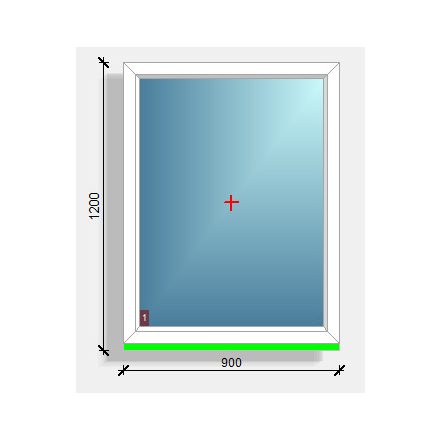 90x120  fix ablak Rehau Eurodesign 70