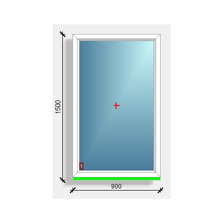 90x150 fix ablak Rehau Eurodesign 70