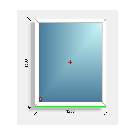 120x150 fix ablak Rehau Eurodesign 70
