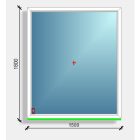 150x180 fix ablak Rehau Eurodesign 70