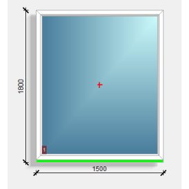150x180 fix ablak Rehau Eurodesign 70