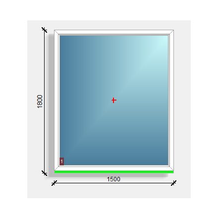 150x180 fix ablak Rehau Eurodesign 70