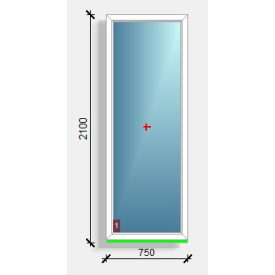 75x210 fix ablak Rehau Eurodesign 70