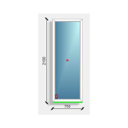 75x210 fix ablak Rehau Eurodesign 70