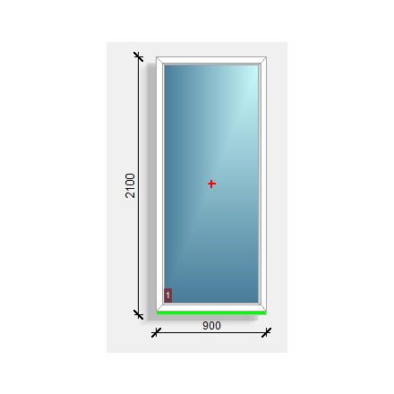 90x210 fix ablak Rehau Eurodesign 70