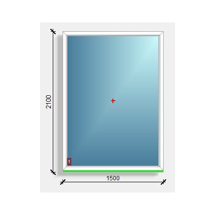 150x210 fix ablak Rehau Eurodesign 70