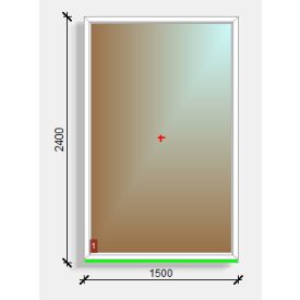 150x240 fix ablak Rehau Eurodesign 70