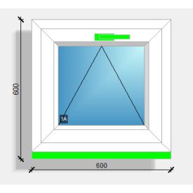 60x60 bukó ablak Deceuninck Vision 76