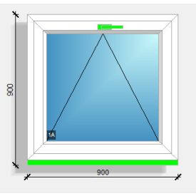 90x90 bukó ablak Deceuninck Vision 76
