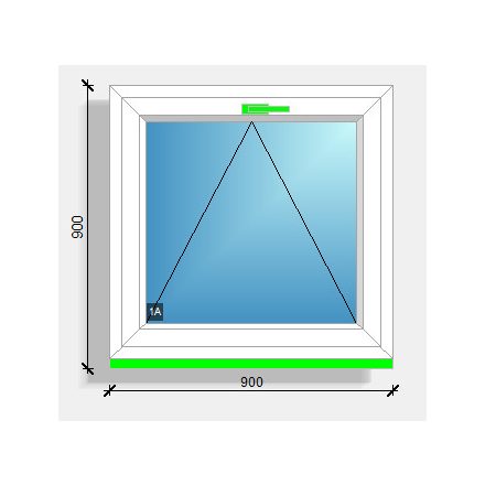 90x90 bukó ablak Deceuninck Vision 76