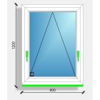 90x120 bukó ablak Deceuninck Vision 76