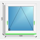 120x120 bukó ablak Deceuninck Vision 76