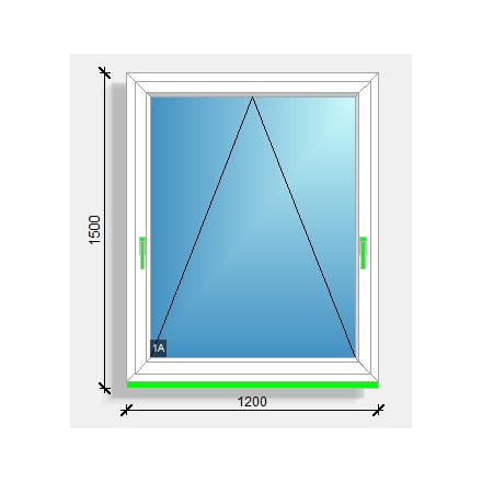 120x150 bukó ablak Deceuninck Vision 76