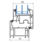 120x150 bukó ablak Deceuninck Vision 76