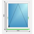 150x180 bukó ablak Deceuninck Vision 76