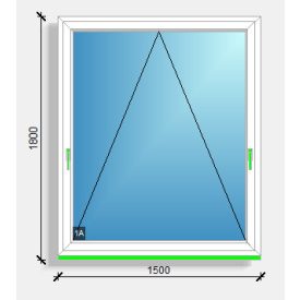 150x180 bukó ablak Deceuninck Vision 76