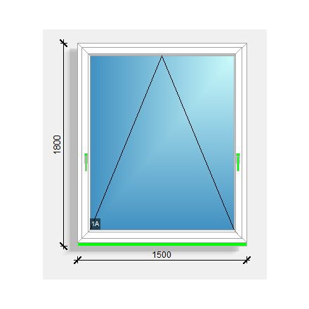 150x180 bukó ablak Deceuninck Vision 76