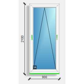 90x210 bukó ablak Deceuninck Vision 76