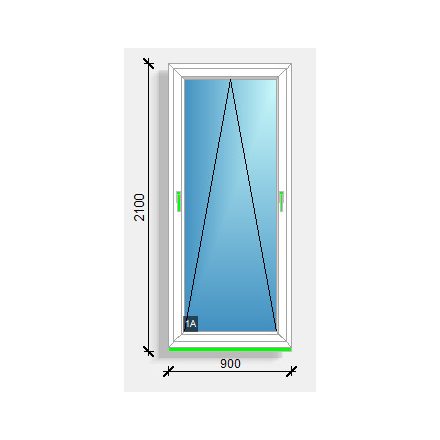 90x210 bukó ablak Deceuninck Vision 76