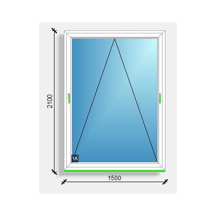 150x210 bukó ablak Deceuninck Vision 76