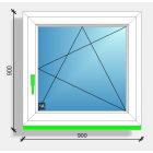 90x90 nyíló-bukó ablak Deceuninck Vision 76
