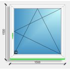 150x150 nyíló-bukó ablak Deceuninck Vision 76