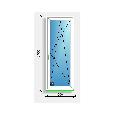 90x240 BUKÓNYÍLÓ ERKÉLYAJTÓ Deceuninck vision 76