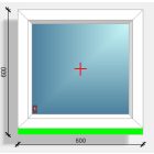 60x60  fix ablak Deceuninck Vision 76