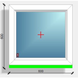60x60  fix ablak Deceuninck Vision 76