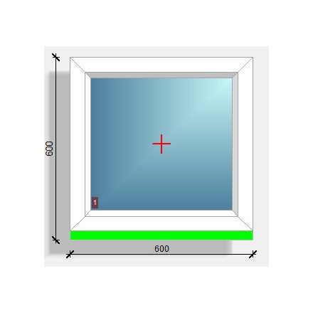 60x60  fix ablak Deceuninck Vision 76