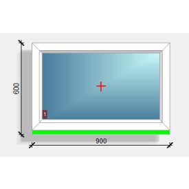 90x60 fix ablak Deceuninck Vision 76