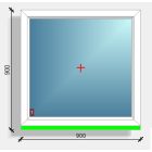 90x90  fix ablak Deceuninck Vision 76