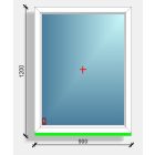 90x120  fix ablak Deceuninck Vision 76
