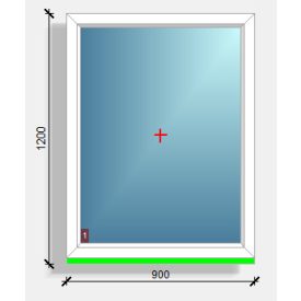 90x120  fix ablak Deceuninck Vision 76