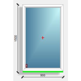 90x150 fix ablak Deceuninck Vision 76