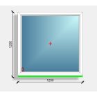 120x120 fix ablak Deceuninck Vision 76