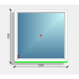 120x120 fix ablak Deceuninck Vision 76