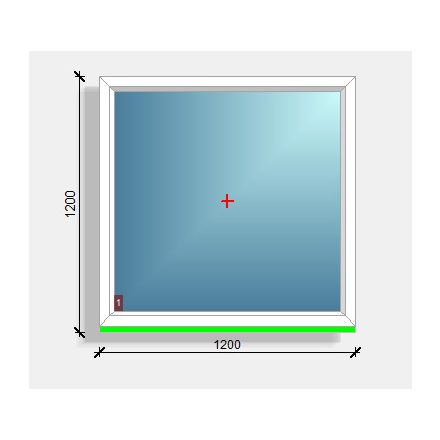 120x120 fix ablak Deceuninck Vision 76