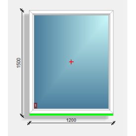 120x150 fix ablak Deceuninck Vision 76