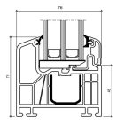 120x150 fix ablak Deceuninck Vision 76