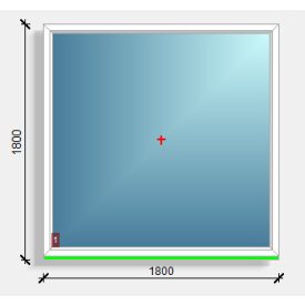 180x180 fix ablak Deceuninck Vision 76